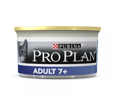 ПРО ПЛАН Влажный корм Pro Plan для взрослых кошек старше 7 лет с тунцом, Банка, 85 г